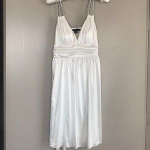 Satin goddess style spaghetti strap dress